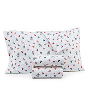 4PC Martha Stewart Collection Candyland Printed Cotton Flannel Full Sheet Set - $135.00