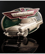 LARGE 1957 Thunderbird Buckle - enamel belt accessory classic car gift - Ford be - $75.00