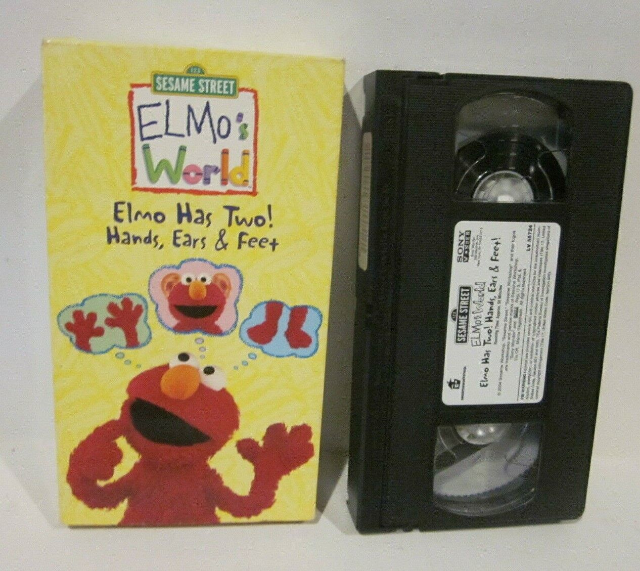 SESAME STREET ELMO'S WORLD Elmo Has Two Hands Ears & Feet VHS MOVIE ...