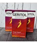 (3) NEW/SEALED Geritol Liquid Energy Support B Vitamins &amp; Iron Supplemen... - $92.15