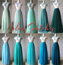 Tulle TUTU Color chart Color Swatches Women Tulle Skirt Wedding Tulle Outfits image 9