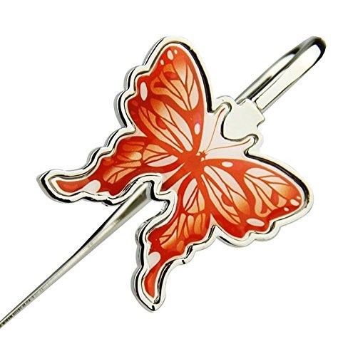 Orange Butterfly Shape Hook Bookmark - $12.04