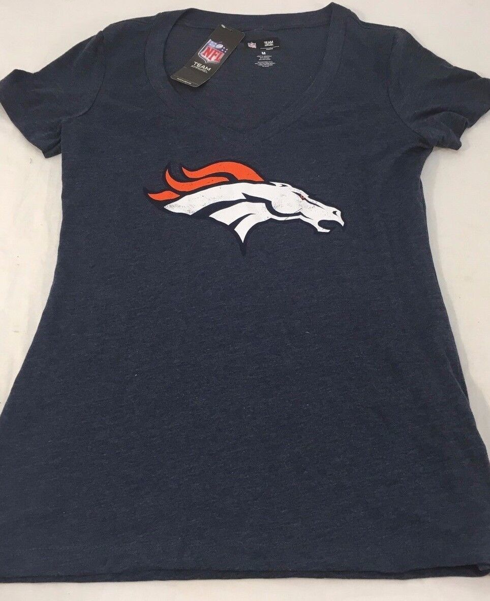 NFL NWT 2023  Denver Broncos Womens Raglan LOW CUT JERSEY V-Neck T-Shirt MEDIUM - $30.70