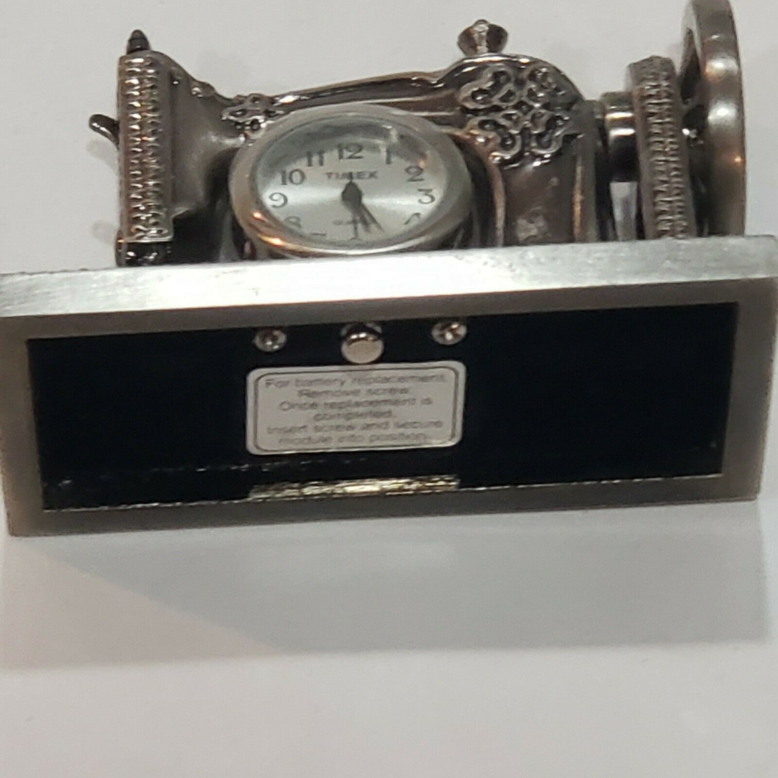 Timex Mini Pewter Sewing Machine Clock and similar items
