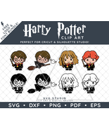 Harry Potter Clip Art Design SVG DXF PNG PDF - Cartoon Illustrations Bundle - $3.99