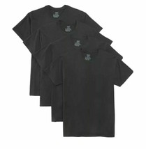 4 Pack Hanes Men’s Large T-shirts Black Short Sleeve Crew Neck 100% Cott... - $20.66