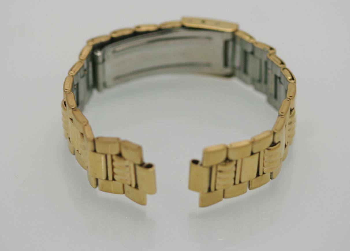 Fossil Mens Stainless Gold Replacement Watch Band 15mm Collar 17mm Watch Bands 2438