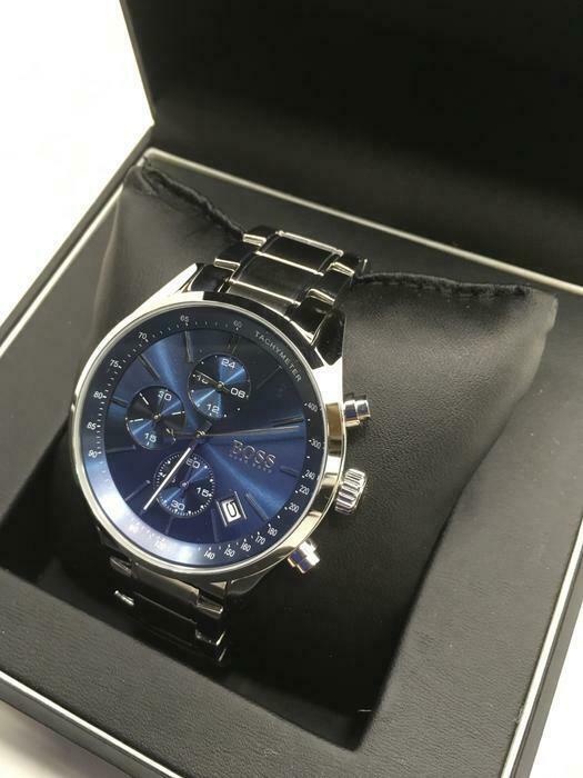 hugo boss grand prix watch blue