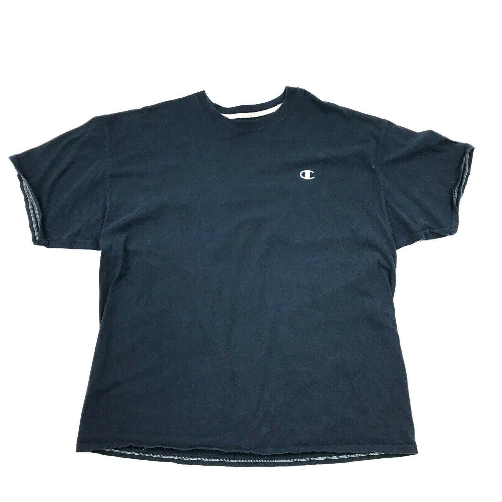 Champion Homme T-Shirt Taille 2XL XXL Bleu Marine Manche Courte ...