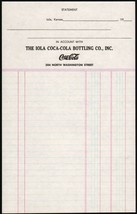 Vintage receipt IOLA COCA-COLA BOTTLING CO Kansas unused new old stock n... - $7.99