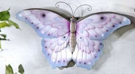 Lilac Butterfly Wall Plaque 17" Long Hanging Home Garden Outdoor Poly Stone
