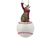 Coyote Baseball Ornament