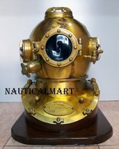 NauticalMart Antique Diving Divers Helmet Boston U.S Navy Mark Helmet w/Base