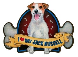 I love My Jack Russell Artwood Fridge Magnet - $6.32