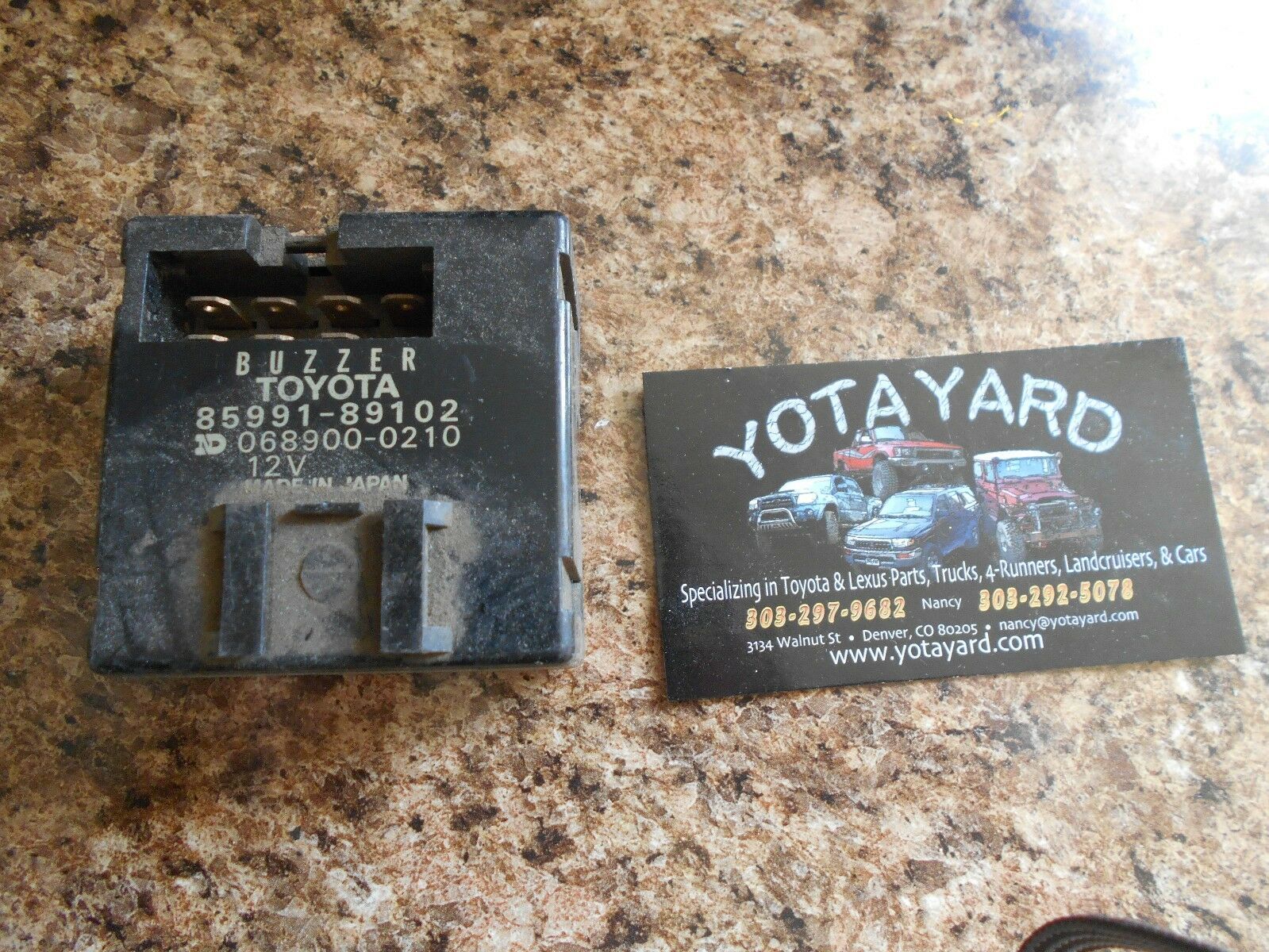 8487 TOYOTA 4RUNNER SEAT BELT WARNING BUZZER UNIT 8599189102 YOTA