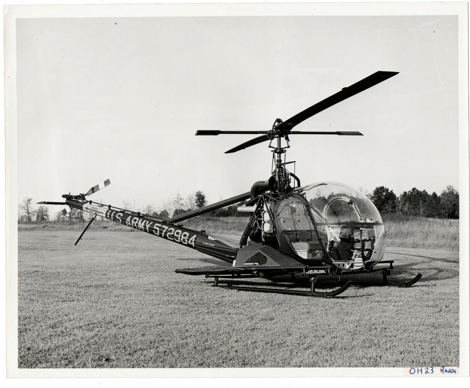 Vintage Vietnam War Era ORIGINAL Army Photo Hiller OH23 Raven