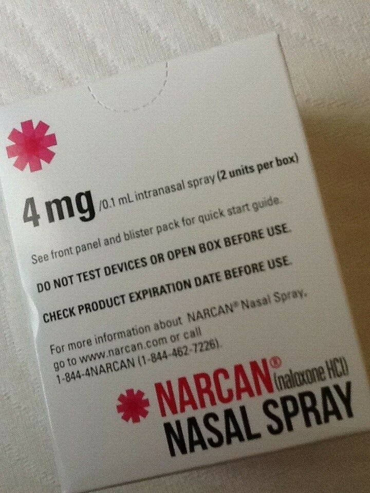 Narcan Nasal Spray Single Dose 4mg 2 Pack Allergy, Sinus & Asthma