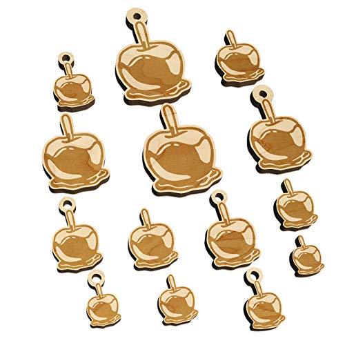 Caramel Candy Apple Mini Wood Shape Charms Jewelry DIY Craft - Various Sizes (16