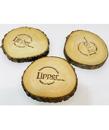Lipper International Wood Slice Coaster Bark Lot of 3 3.75 Inches Diameter - $9.63