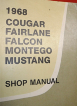1968 ford mustang fairlane falcon montego service repair workshop manual new - $98.95