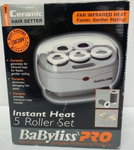 Babyliss Pro Ceramic Hair Setter Instant Heat Roller BABTS7 Five Rollers w/Clips - $26.99