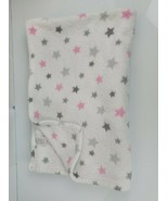 Little Miracles Gray Pink Stars Baby Blanket Soft Plush Security Costco ... - $27.71