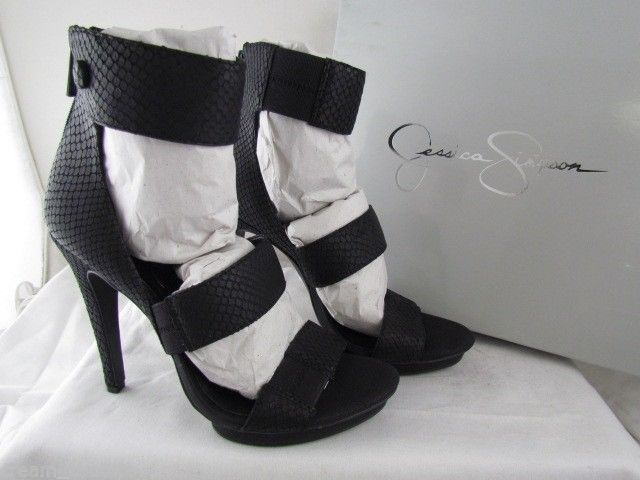 jessica simpson white snakeskin heels