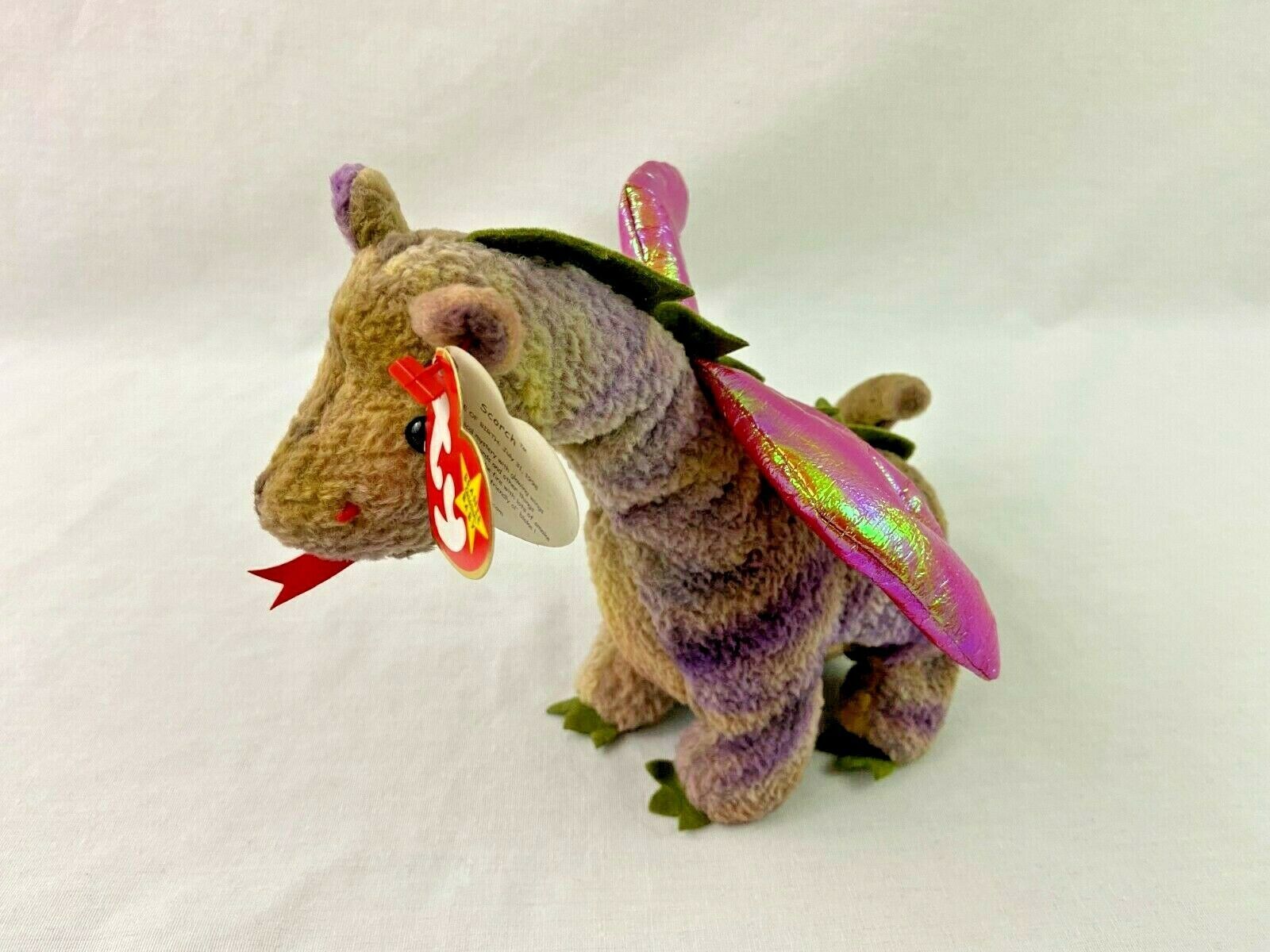 Ty Beanie Baby Scorch Dragon 5th Gen Tag Plush - Retired