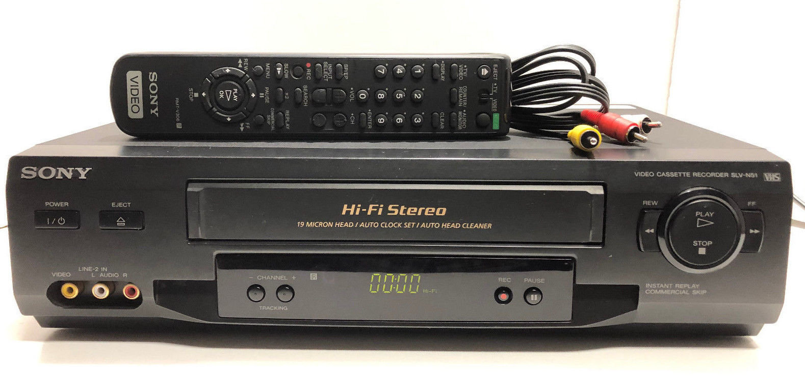 Sony SLV-n51 Hi Fi Stereo VHS VCR Player Vhs Player With Remote Control ...