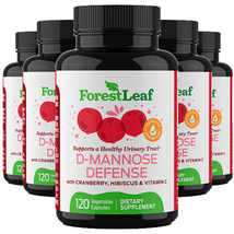D-Mannose 1000mg Defense Cranberry Hibiscus Vitamin C 5x120 Caps Forest Leaf - $77.95