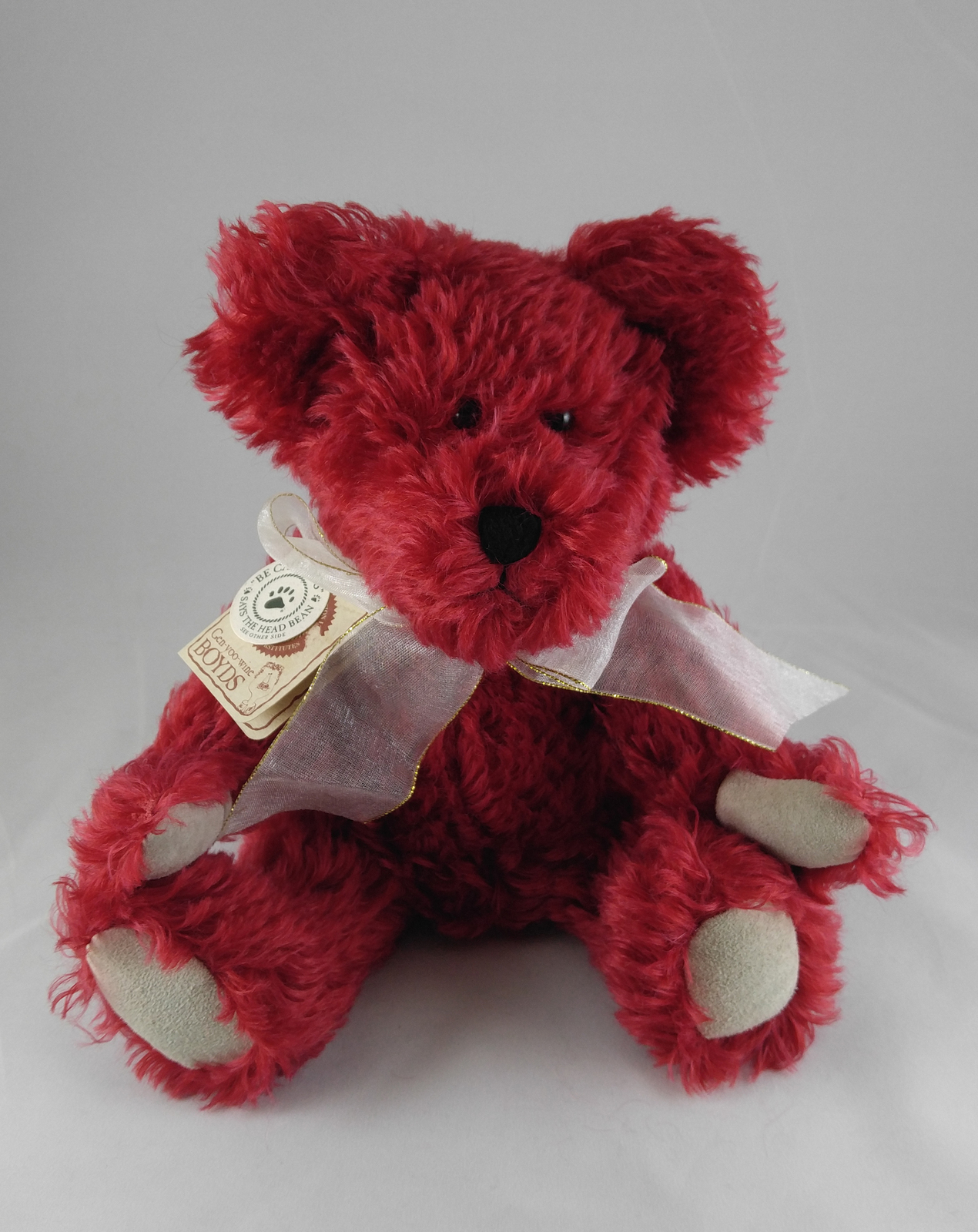Primary image for Boyd’s Bears “Scarlett Bearington” Handmade Jointed Red Mohair Teddy 590043-02