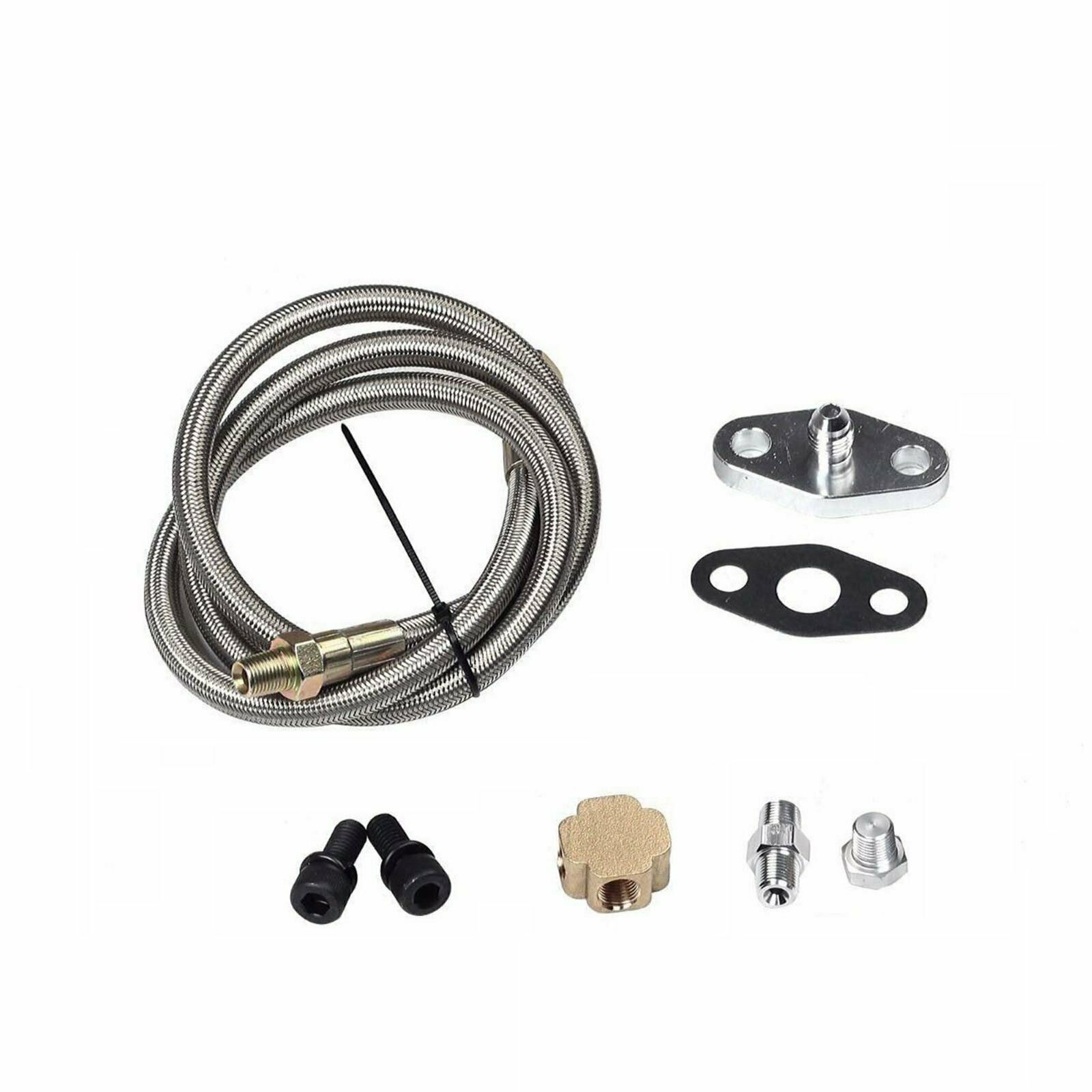 36" TURBO OIL INLET FEED LINE FITTING FOR TURBO TURBOCHARGER KIT T3/T4