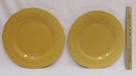 Better Homes &amp; Garden Dinner Plates Gold Scroll Golden Set of 2 Pair 11&quot; - $14.84