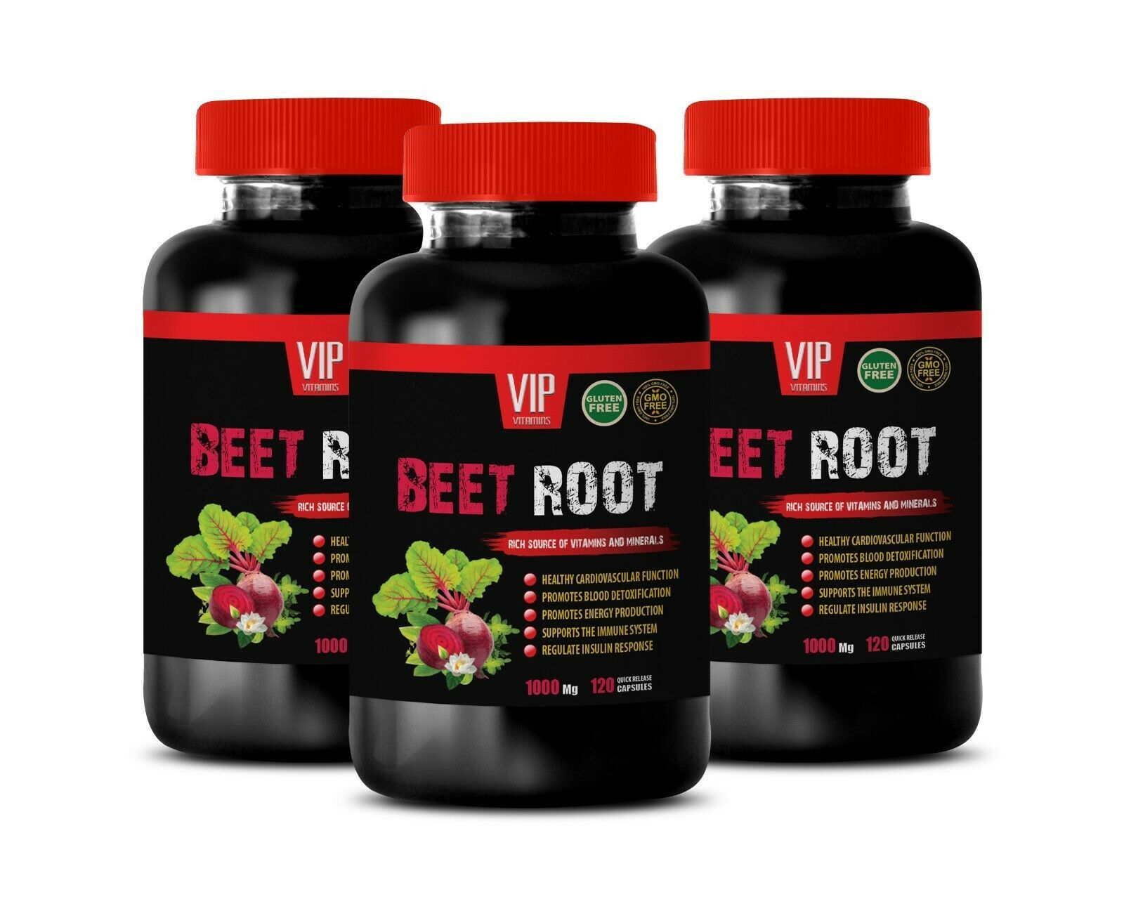 blood pressure pill BEET ROOT immune support vitamins 3 BOTTLE