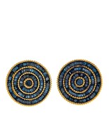 Rarities 0.6ctw Blue Diamond Circle-Design Stud Earrings. - $164.56
