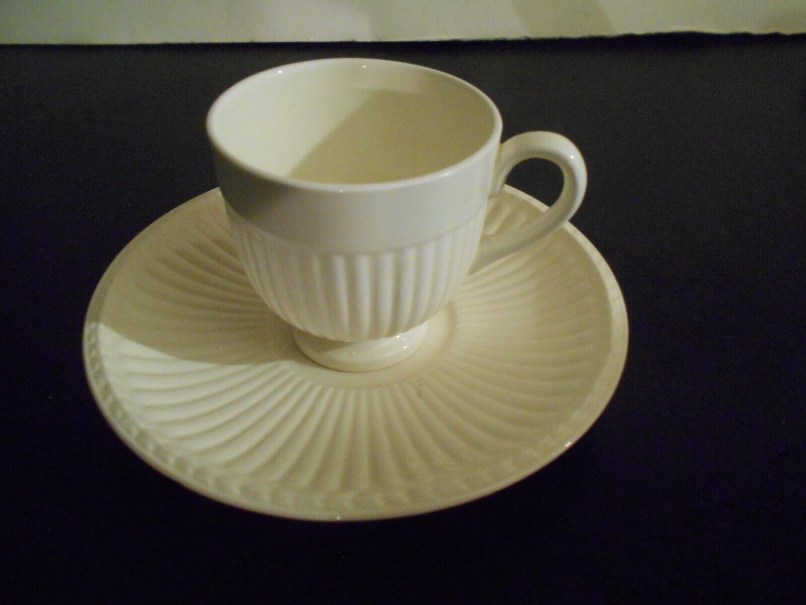 Primary image for Wedgwood Etruria & Barlaston England Edme Cream Footed Demitassie Cup and Saucer