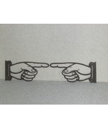 Pointing Fingers Laser Cut Wood Left &amp; Right Wall Signs Man Cave Art - $24.95