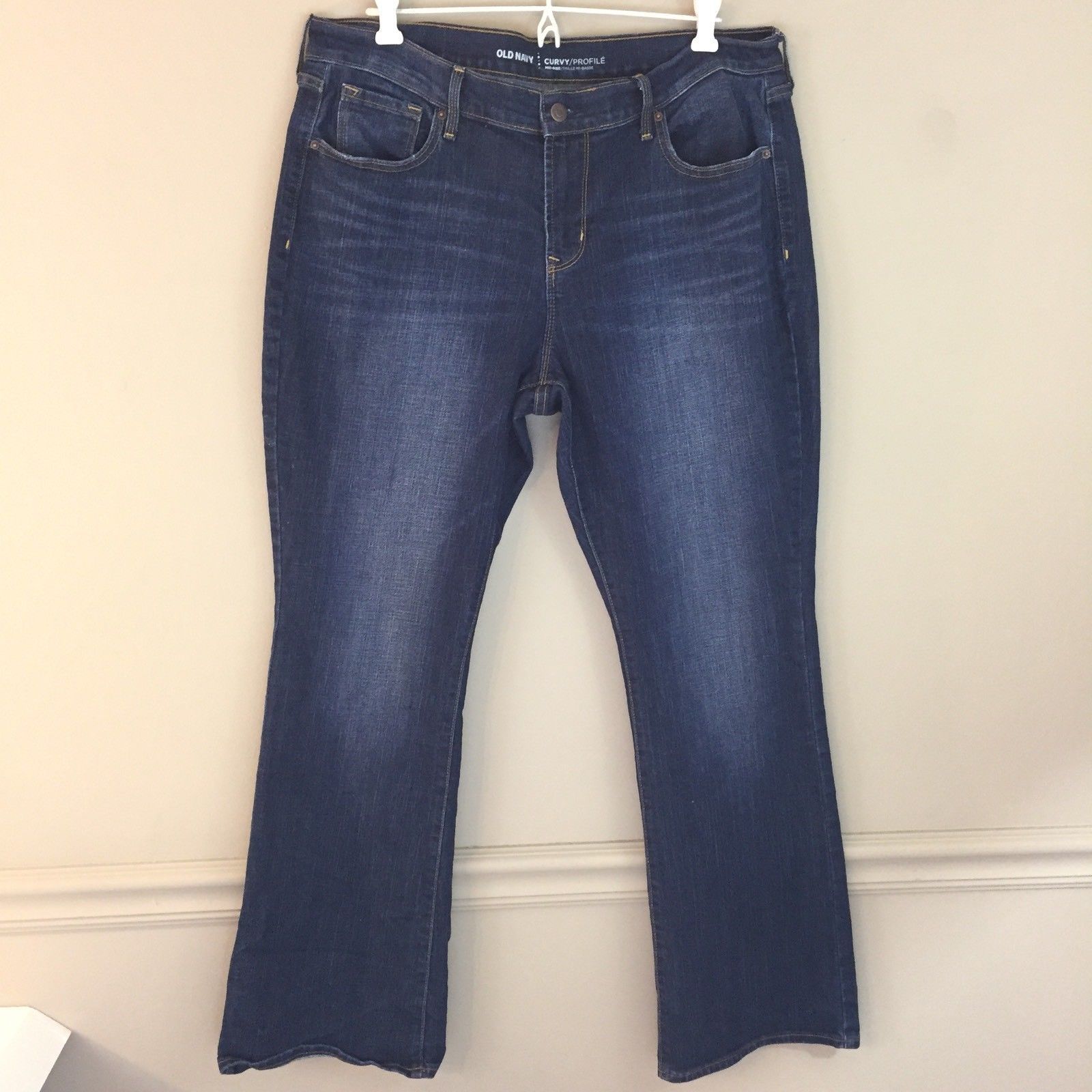 Old Navy Women's Denim Blue Jeans Curvy/Profile Mid-Rise Boot Cut Size ...