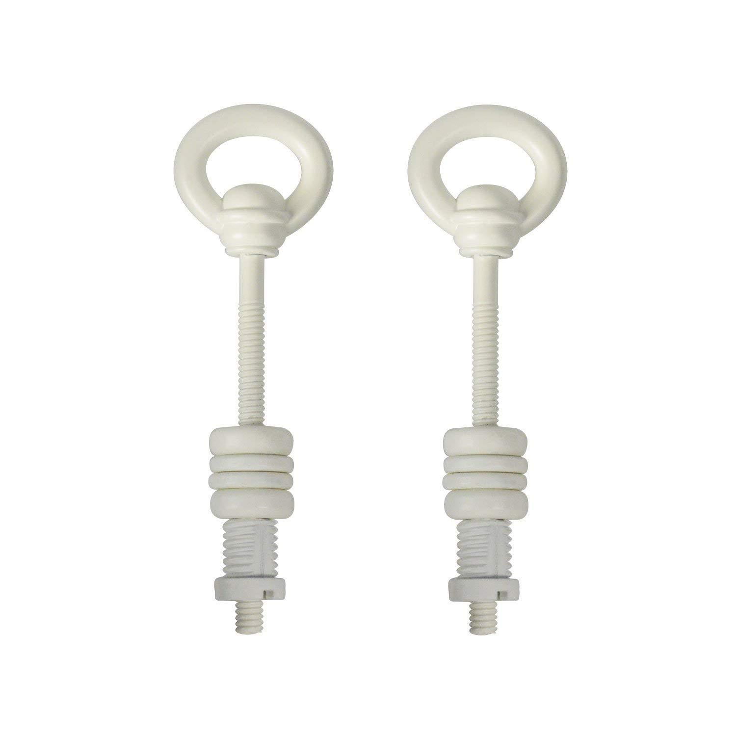 KnobDeals 5233 Pair Swivel Mirror Screws, White 10 Pack 20 total