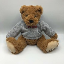 Goffa 16&quot; Teddy Bear Plush I Love U Hooded Sweatshirt Brown Bear - $15.83