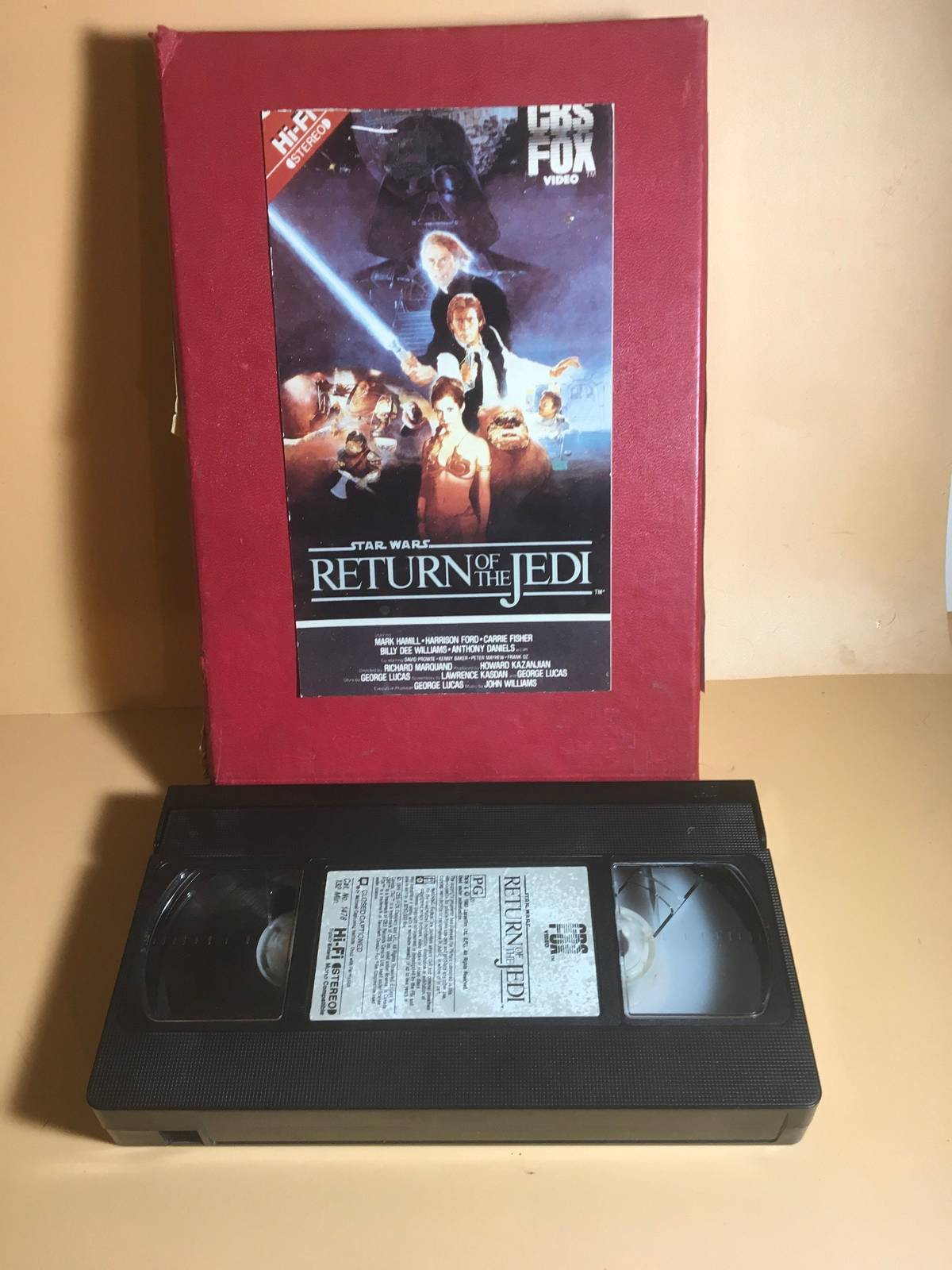 1986 Vintage Star Wars Return of the Jedi VHS Tape CBS Red Label ...