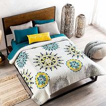 Reversible Mandala Mustard Turquoise Comforter King Size Soft and Fresh ... - $200.77