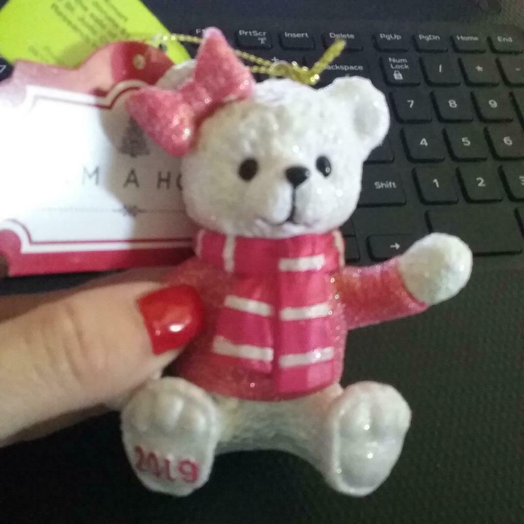 NEW KMART HOLIDAY EXCLUSIVE CHRISTMAS ORNAMENT PINK BEAR 2019 ST.JUDE