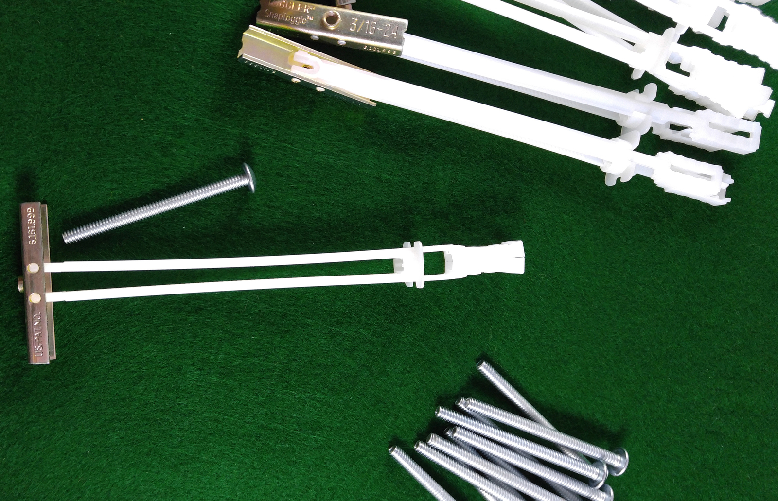 Toggle Snap Anchors Stainless Steel 3/1624 Toggler Molly Bolts Screws