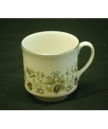 Vanity Fair by Royal Doulton 3&quot; Flat Coffee Cup Green Leaves &amp; Scrolls T... - $8.90