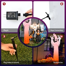 12 Feet Halloween Inflatable Decoration with Built-in LED Lights image 2