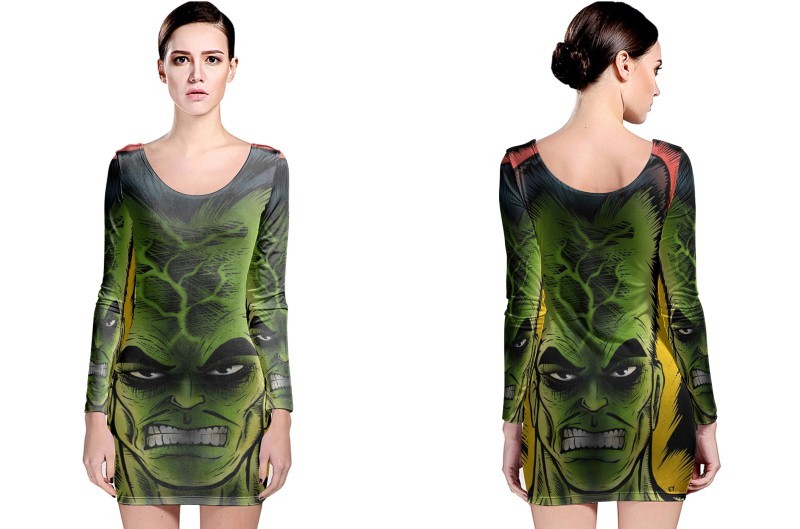 The Leader Art Print from The Incredible Hulk Long Sleeve Bodycon Dress