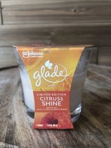 Glade 3.4 Oz Limited Edition Citrus &amp; Shine Juicy Citrus &amp; Berry Glass C... - $13.06