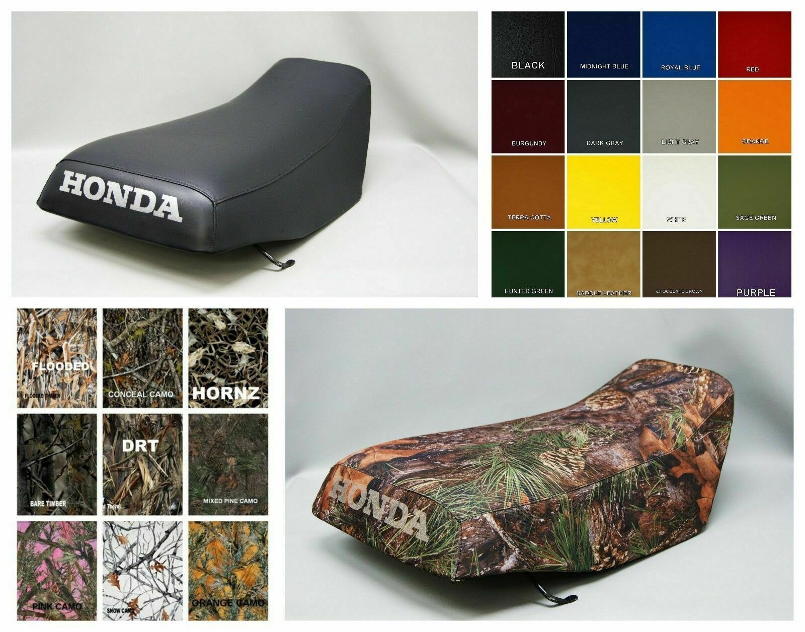 HONDA TRX250 RECON Seat Cover 20052014 in RED or 25 Colors (ST) Seats