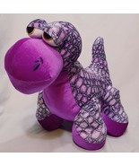 Dinosaur Brontosaurus Purple Plush Stuffed Animal 14&quot; B J Toyco Toy Scales  - $24.99